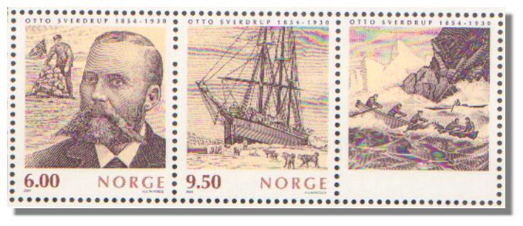 Picture of Otto Sverdrup on Stamp